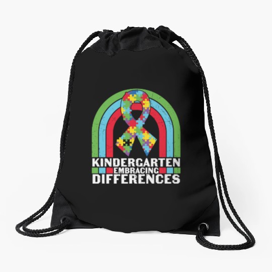 Kindergarten Embracing Differences Drawstring Bags