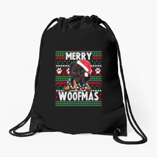 Cute Dog Pajama - Dachshund Dog Lover Christmas Drawstring Bags