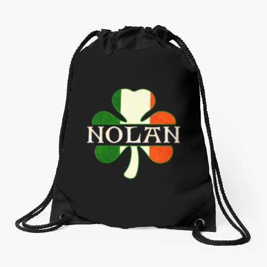 Nolan Irish Surname Ireland Flag Shamrock Drawstring Bags