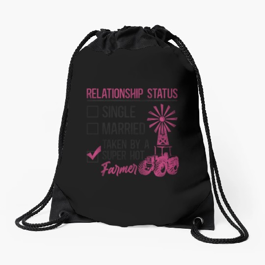 Farming Farmer Girl Girlfriend Drawstring Bags