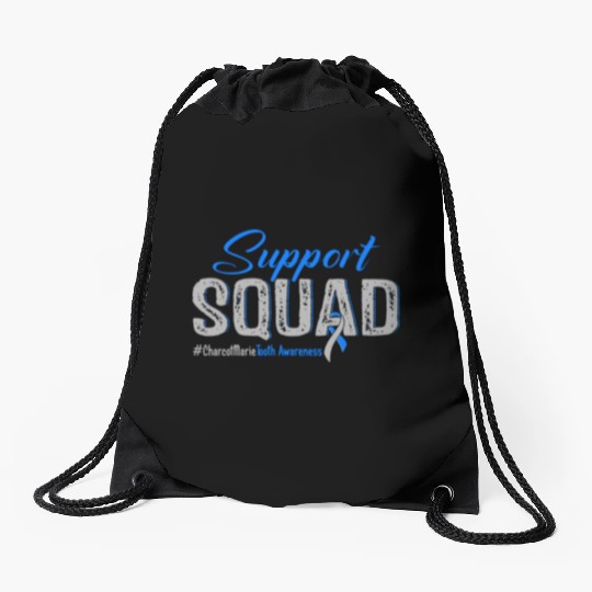 Support Squad Charcot Marie Tooth Awareness Drawstring Bags