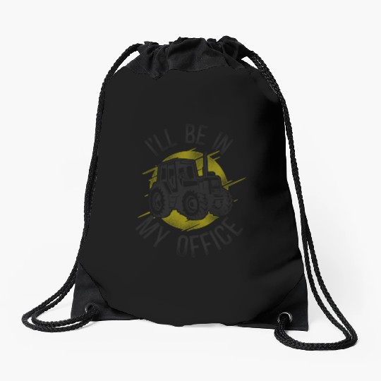 Farming Farmer Tractor Vintage Drawstring Bags