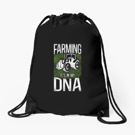 Farming Farmer Tractor Vintage Drawstring Bags