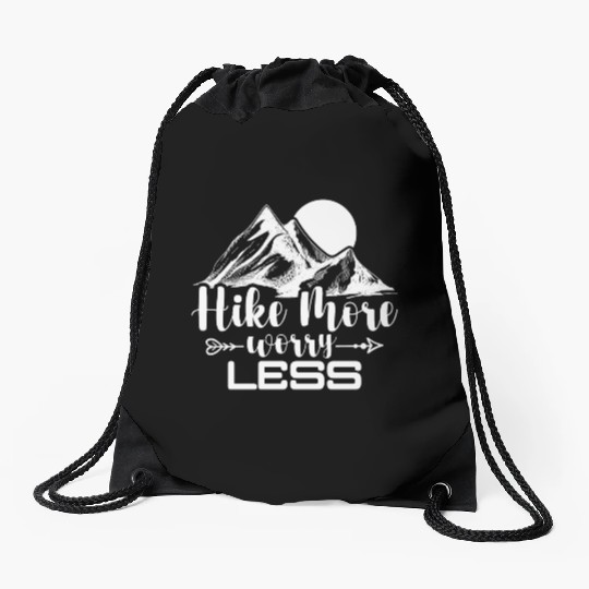Go Hiking, Mountaineering Hiking Tour Drawstring Bags