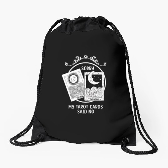 Moon Sun Tarot Card Said No Halloween Drawstring Bags