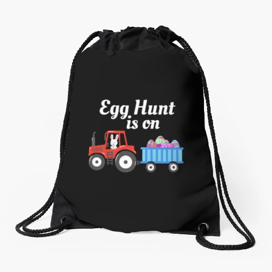 Egg Hunt is On Easter Sunday Christian Holiday Drawstring Bags