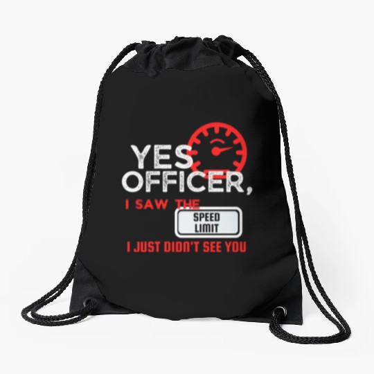 Funny Humor Police Mechanic Gift Car Mechanics Drawstring Bags