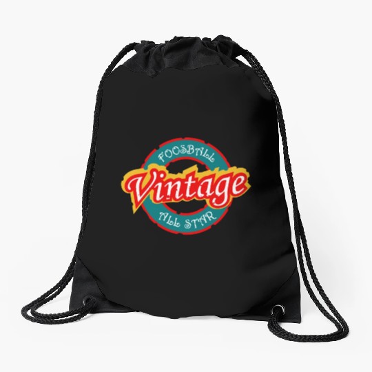 Foosball vintage all star Drawstring Bags