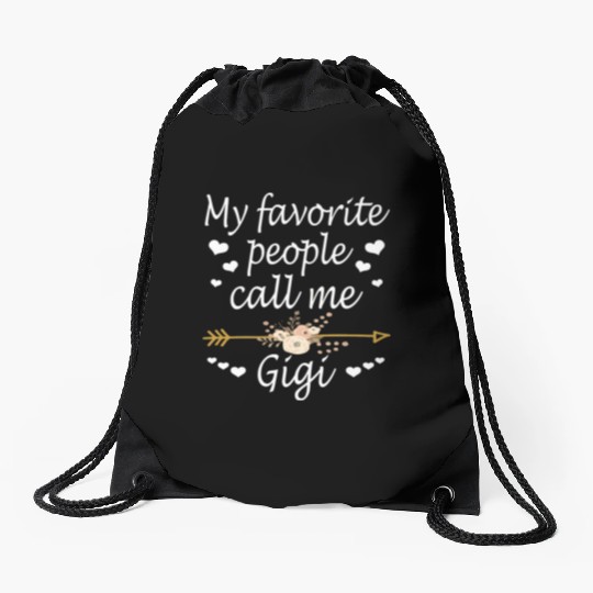 My Favorite People Call Me Gigi Christmas Drawstring Bags