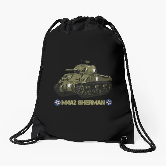 World War 2 American Tank M4A2 Sherman Drawstring Bags