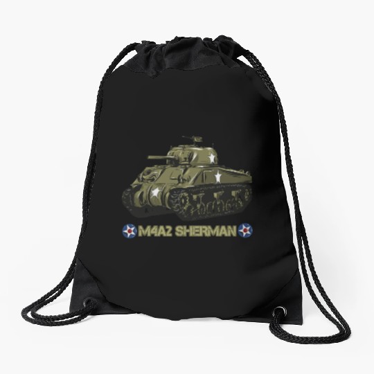 World War 2 American Tank M4A2 Sherman Drawstring Bags