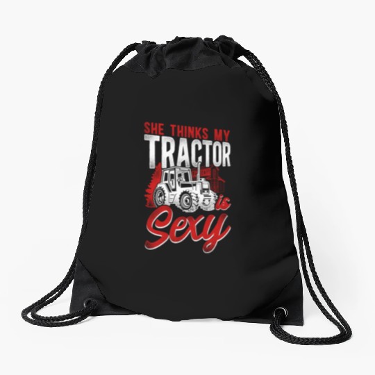 Farming Farmer Tractor Tractor Drawstring Bags