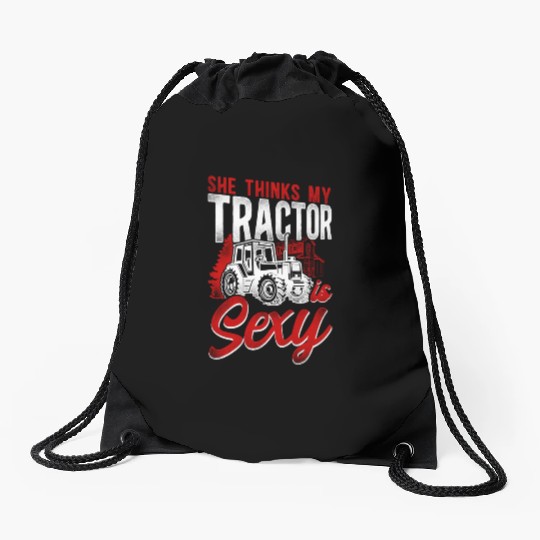 Farming Farmer Tractor Tractor Drawstring Bags