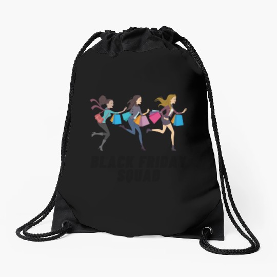 Black Friday Squad Drawstring Bags