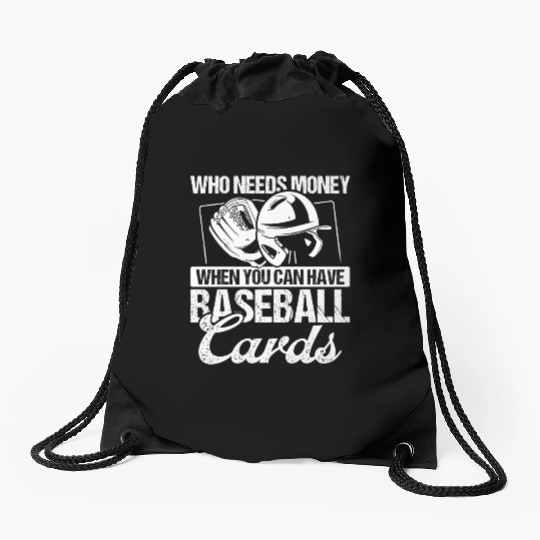 Baseball Card Collector who needs money Fan Deck Drawstring Bags