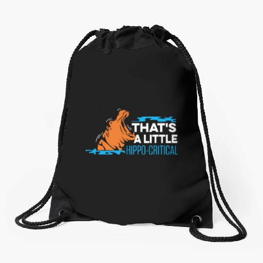 Little Hippo Critical Honest Person Gift Drawstring Bags