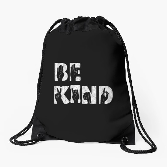 Anti Bully Be Kind Cute Orange Unity Day Bullying Drawstring Bags