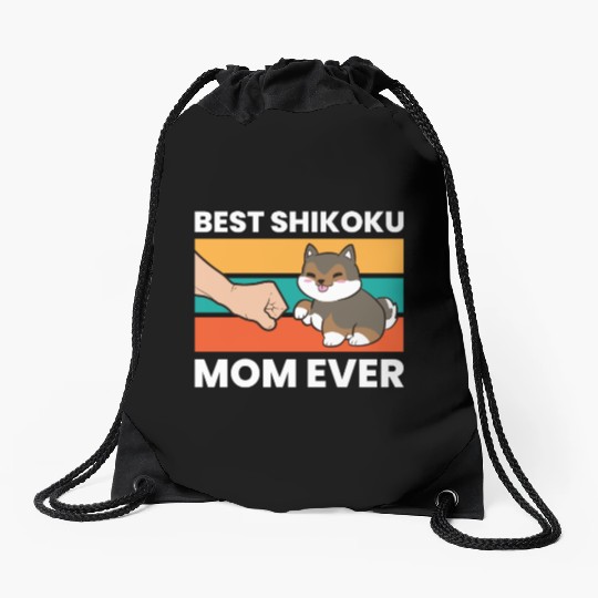 Best Shikoku Mom Ever Kochi Ken Dog Japan Shikoku Drawstring Bags