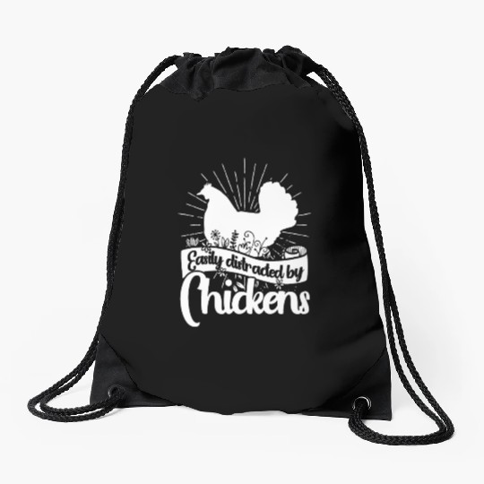 Chickens Rooster Chicken Farmer Hen Poultry Cock Drawstring Bags