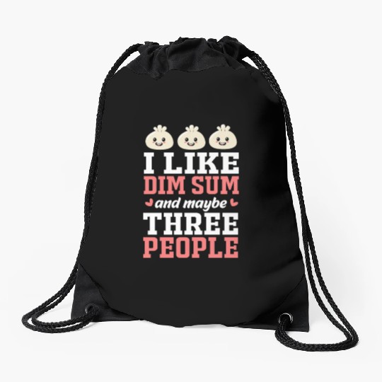 Funny Dim Sum Lover Dumpling Chinese Food Drawstring Bags