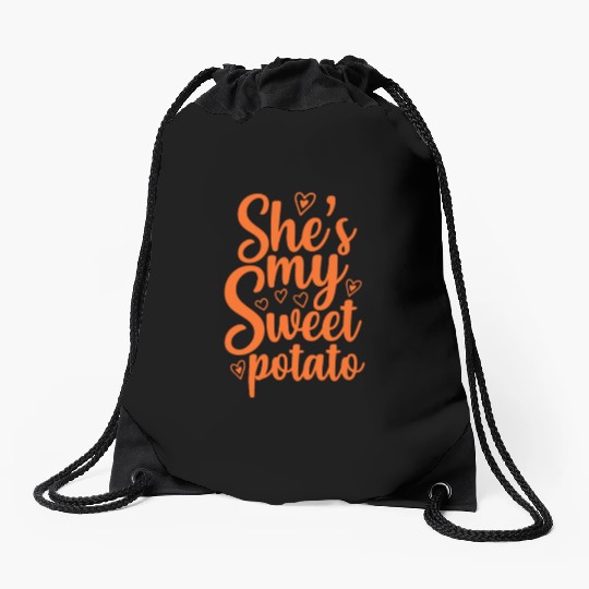 She's My Sweet Potato, Thanksgiving Drawstring Bags