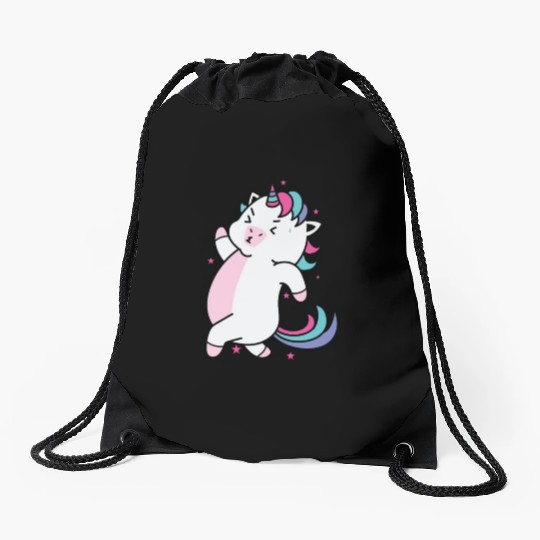 Unicorn Running Fable Creature Sport Drawstring Bags