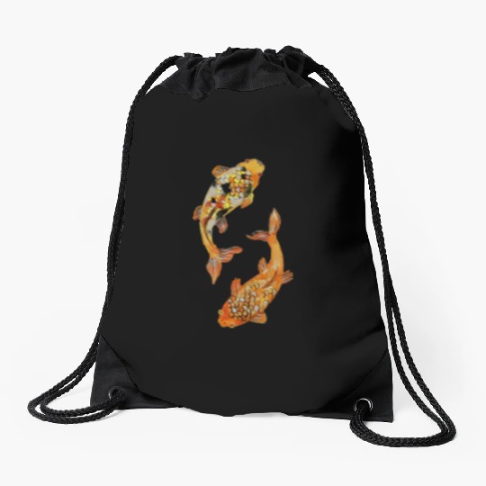 Aesthetic Japanese Koi Fish Nishikigoi Drawstring Bags