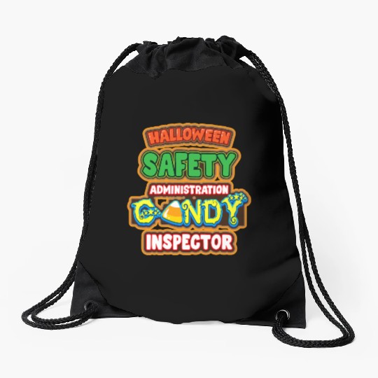 Halloween Costume Halloween Safety Candy Inspector Drawstring Bags