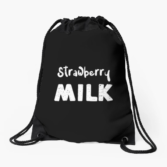 Strawberry Milk - Cow Drawstring Bags