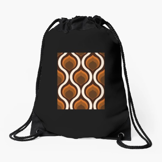 Autumn colors inscription on dress fall vibes Drawstring Bags