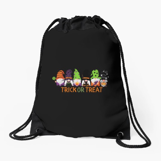 Trick or Treat Gnomes Drawstring Bags