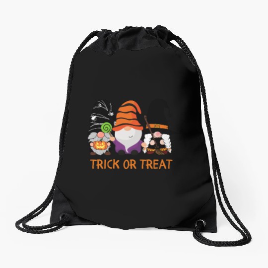 Trick or Treat Gnomes Drawstring Bags
