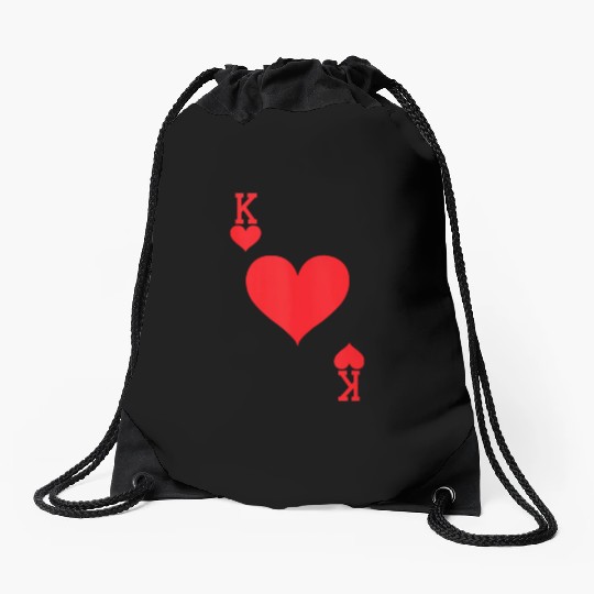 King of Hearts Playing Card Halloween Costume Tank Drawstring Bags