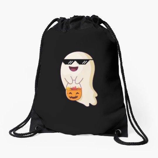 trick or treat thug life Drawstring Bags