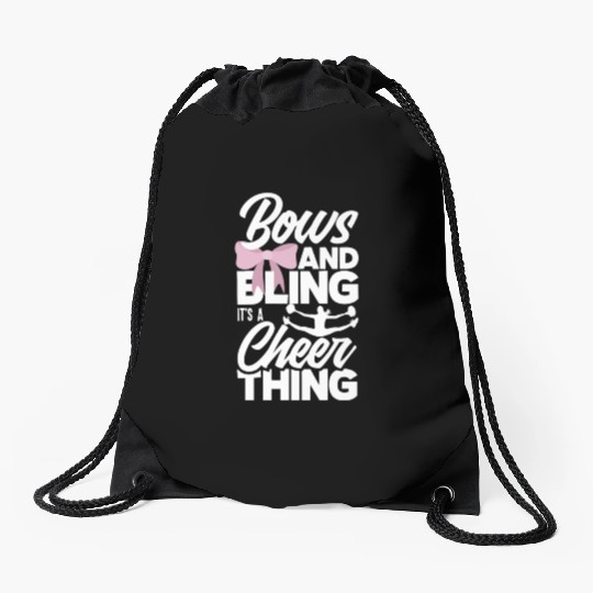 Bows And Bling It's A Cheer Thing Cheerleading Drawstring Bags