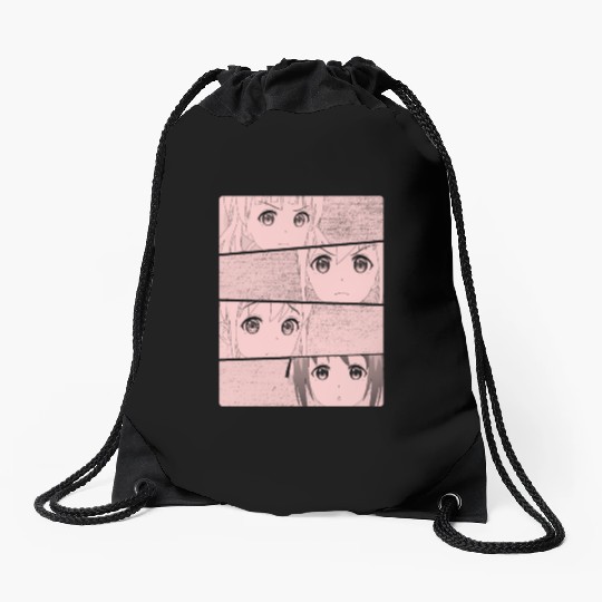 Kawaii Anime Sad Girls Drawstring Bags
