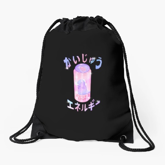 Kaiju Energy Drink | Funny Monster Japanese Art Drawstring Bags
