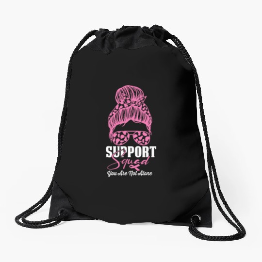 support squad you are not alone Drawstring Bags