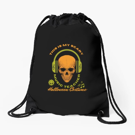This Is My Scary Music Teacher Halloween Costume Drawstring Bags