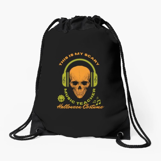 This Is My Scary Music Teacher Halloween Costume Drawstring Bags