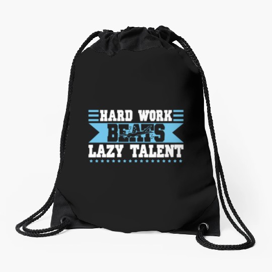 Swimmer Swimming Hard Work Beats Lazy Talent Drawstring Bags