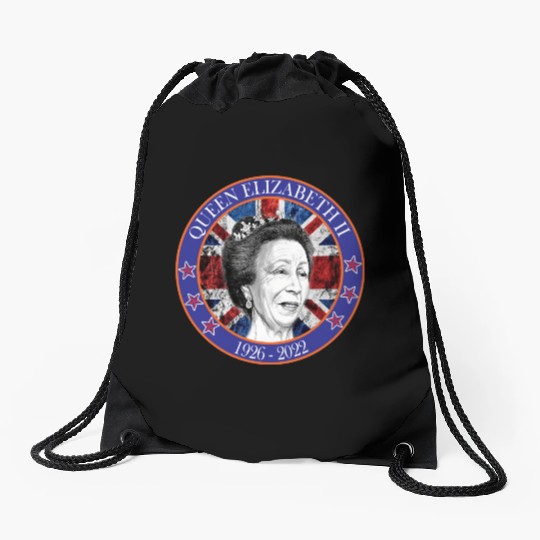 ''queen elizabeth Drawstring Bags rest in peace elizabeth sh