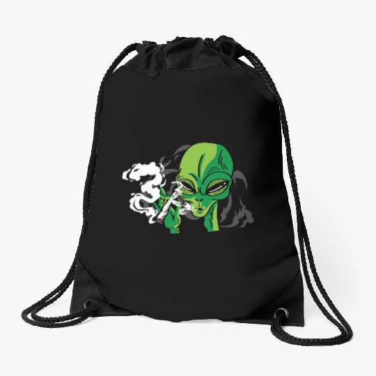 Alien Smoking Gangster Gift Drawstring Bags