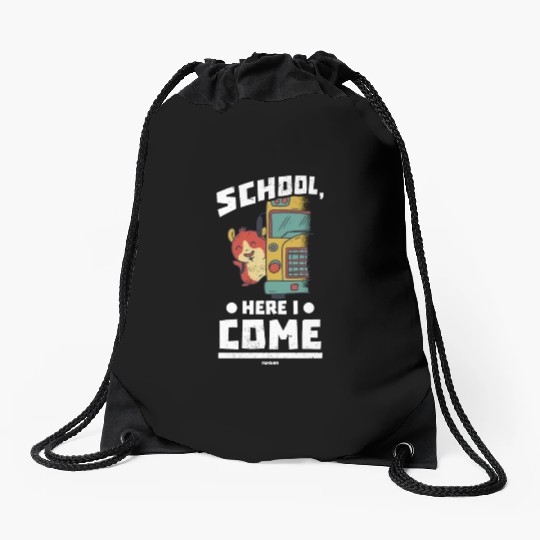 Children school school bus enrollment Drawstring Bags