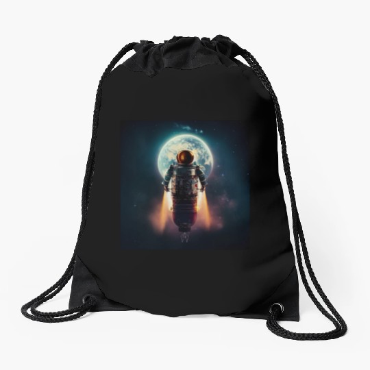 Rocketman Drawstring Bags
