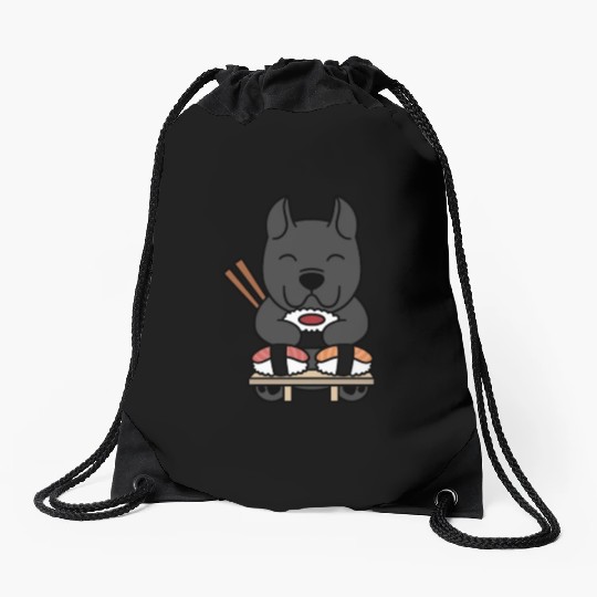 Sushi Lover Cane Corso Drawstring Bags
