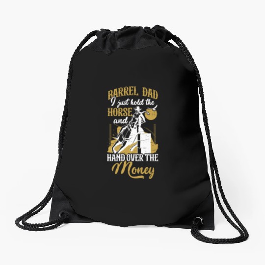 Barrel Racing Rodeo Equestrian Horse Barrel Racer Drawstring Bags