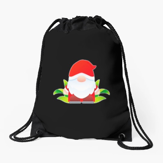 Christmas Cute Gnomes Drawstring Bags