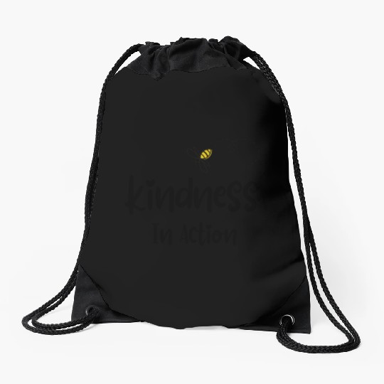 Kindness in action Drawstring Bags