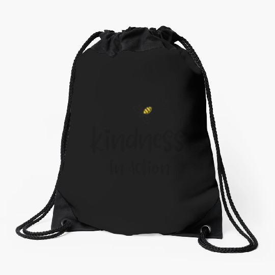 Kindness in action Drawstring Bags